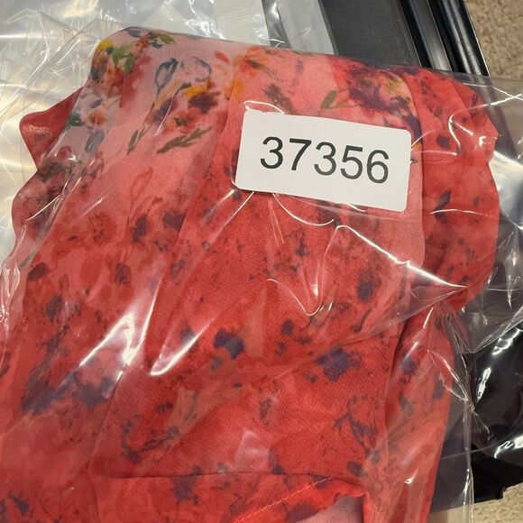 Unbranded Top Women 2X Plus Pink Floral Open Front Sleeveless Wide Strap Casual - Picture 6 of 6